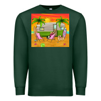 Sports Green summer caravan Premium Sweatshirt - TumblerDesignByShophia