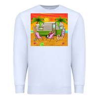 White summer caravan Premium Sweatshirt - TumblerDesignByShophia
