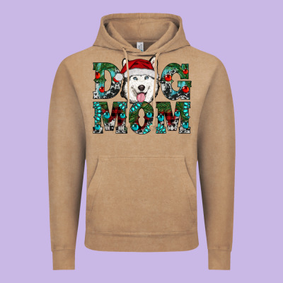 Christmas Dog Mom Husky Vintage Hoodie Designed By Ranaportraitstore