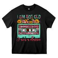 Black i am not old i am a classic sunflower floral casse Heavy Core Tee - FaDigitalArtStudio