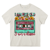 Cream i am not old i am a classic sunflower floral casse Heavy Core Tee - FaDigitalArtStudio