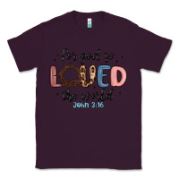 Plum for god so loved the world Classic Tee - MaliasSmallBusiness