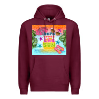 Burgundy here comes the sun Premium Hoodie - TumblerDesignByShophia