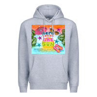 Heather Grey here comes the sun Premium Hoodie - TumblerDesignByShophia