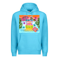 Ocean Blue here comes the sun Premium Hoodie - TumblerDesignByShophia