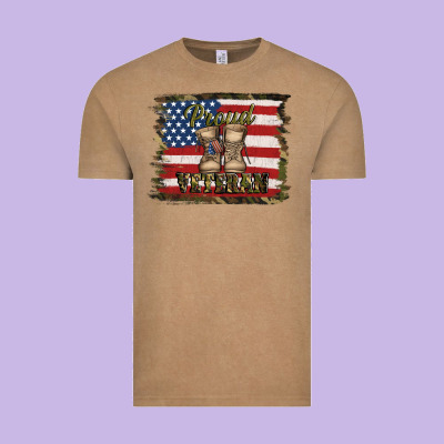 Proud Veteran Vintage Tee Designed By Jasminsmagicworld
