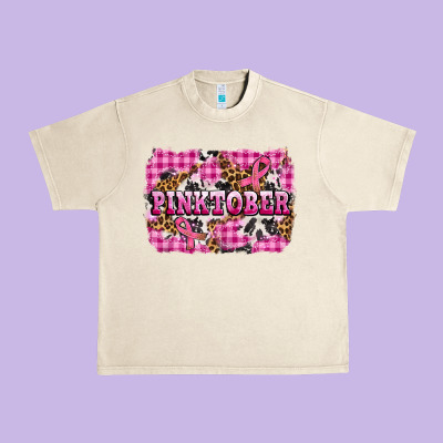 Pinktober With Cancer Ribbon Urban Heavy Tee Designed By Adodesignshop
