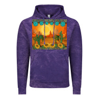 Cloud Purple western sunset cactus sunflowers gemstones leopards Vintage Hoodie - BarkalooDesign