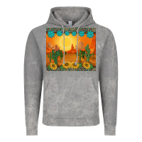 Cloud Rock western sunset cactus sunflowers gemstones leopards Vintage Hoodie - BarkalooDesign