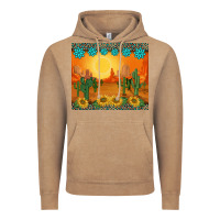 Vintage Coffee western sunset cactus sunflowers gemstones leopards Vintage Hoodie - BarkalooDesign