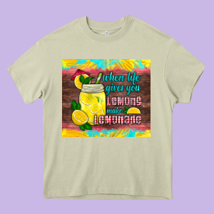 When Life Gives You Lemons Make Lemonade Heavy Core Tee Designed By Hra Design Shop