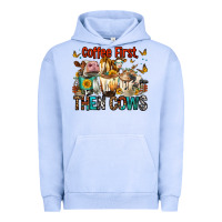 Pigment Grape Ice Coffee First Then Cows Urban Hoodie - FaDigitalArtStudio