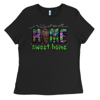 Black home sweet home Ladies Tee - CowhideDigitalArt