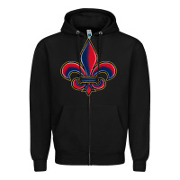 Black louisiana fleur de lis Zipper Hoodie - BarkalooDesign