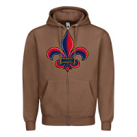 Chestnut louisiana fleur de lis Zipper Hoodie - BarkalooDesign