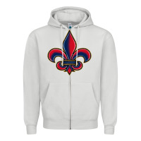 Dove Grey louisiana fleur de lis Zipper Hoodie - BarkalooDesign