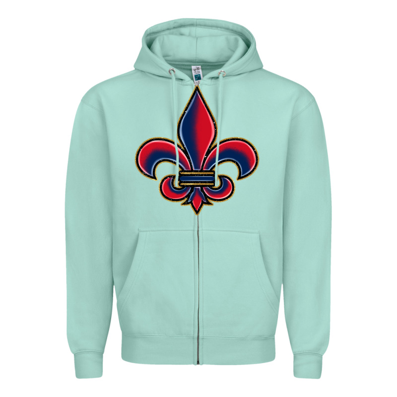 Louisiana Fleur De Lis Zipper Hoodie by BarkalooDesign | Teevron