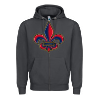 Smoke louisiana fleur de lis Zipper Hoodie - BarkalooDesign
