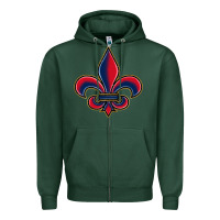 Sports Green louisiana fleur de lis Zipper Hoodie - BarkalooDesign