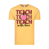 Vintage Mustard teach with love Vintage Tee - JahusDesignShop