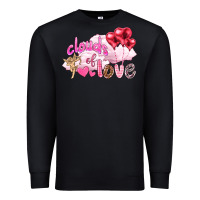 Black Clouds of love with balloons Valentine's Day Premium Sweatshirt - HowdyJamesFarm