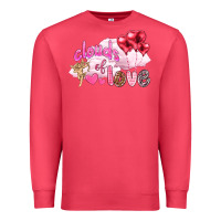 Cardinal Clouds of love with balloons Valentine's Day Premium Sweatshirt - HowdyJamesFarm