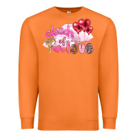 Carrot Clouds of love with balloons Valentine's Day Premium Sweatshirt - HowdyJamesFarm
