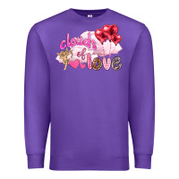 Clouds Of Love With Balloons Valentine's Day Premium Sweatshirt | Teevron
