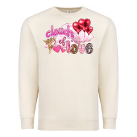 Sandshell Clouds of love with balloons Valentine's Day Premium Sweatshirt - HowdyJamesFarm