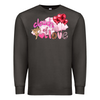 Smoke Clouds of love with balloons Valentine's Day Premium Sweatshirt - HowdyJamesFarm