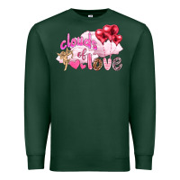 Sports Green Clouds of love with balloons Valentine's Day Premium Sweatshirt - HowdyJamesFarm