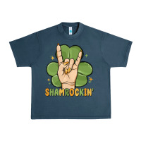 Midnight Navy st. patrick's day shamrockin' Urban Heavy Tee - MaliasSmallBusiness