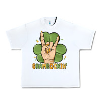 White st. patrick's day shamrockin' Urban Heavy Tee - MaliasSmallBusiness