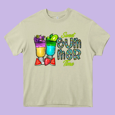 Sweet Summer Time3 Heavy Core Tee Designed By Cowhidedigitalart