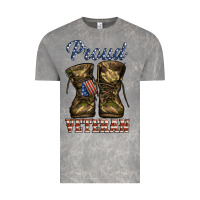 Proud Veteran Camo Shoes Vintage Tee | Teevron