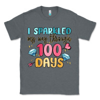 Charcoal Heather i sparkled my way through 100 days Classic Tee - MaliasSmallBusiness