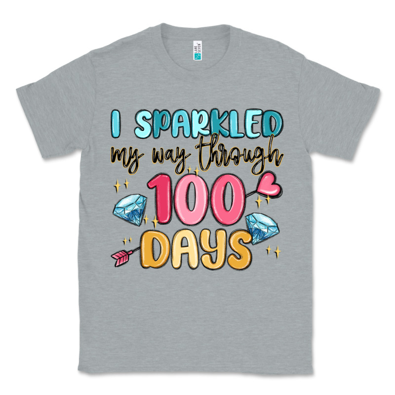 I Sparkled My Way Through 100 Days Classic Tee by MaliasSmallBusiness | Teevron