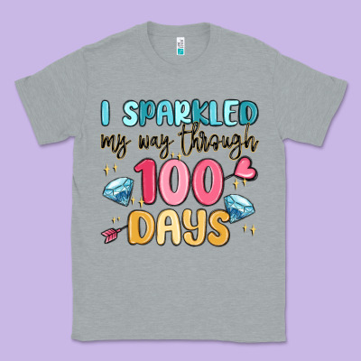 I Sparkled My Way Through 100 Days Classic Tee Designed By Maliassmallbusiness
