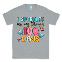 Heather Grey i sparkled my way through 100 days Classic Tee - MaliasSmallBusiness
