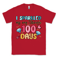 Red i sparkled my way through 100 days Classic Tee - MaliasSmallBusiness