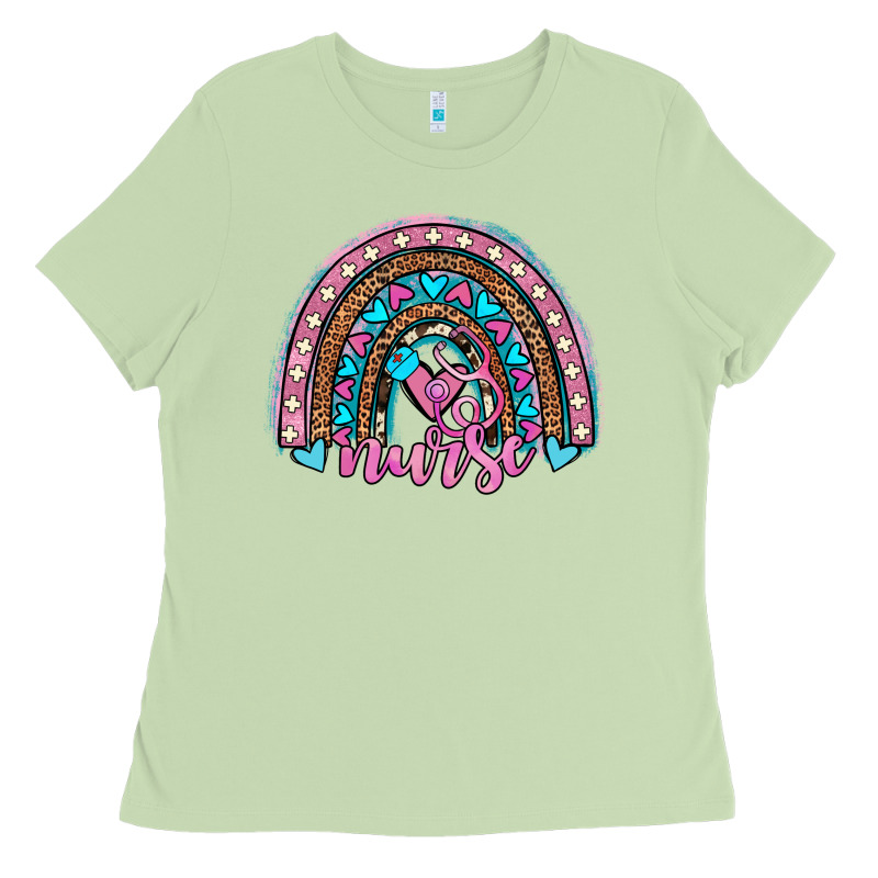 Leopard Cowhide Nurse Rainbow Ladies Tee by JahusDesignShop | Teevron