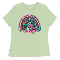 Matcha leopard cowhide nurse rainbow Ladies Tee - JahusDesignShop
