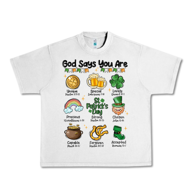 God Says You Are St Patrick's Day Urban Heavy Tee by MaliasSmallBusiness | Teevron