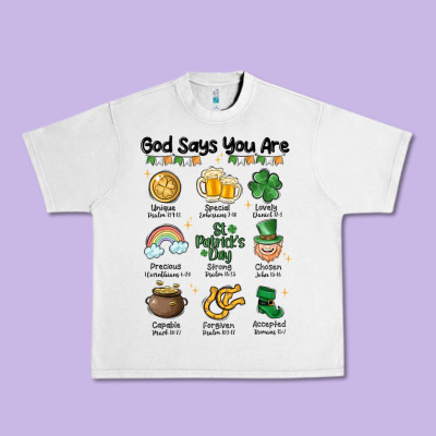 God Says You Are St Patrick's Day Urban Heavy Tee Designed By Maliassmallbusiness