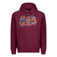 Burgundy America Premium Hoodie - HowdyJamesFarm
