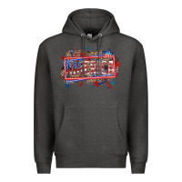 Charcoal Heather America Premium Hoodie - HowdyJamesFarm