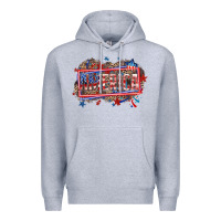 Heather Grey America Premium Hoodie - HowdyJamesFarm