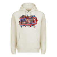 Oatmeal Heather America Premium Hoodie - HowdyJamesFarm