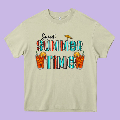 Sweet Summer Time Heavy Core Tee Designed By Cowhidedigitalart