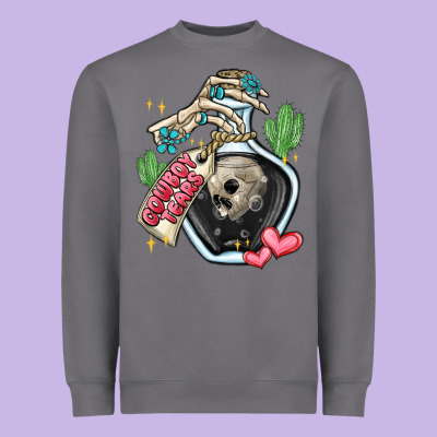 Cowboy Tears Heavyweight Sweatshirt Designed By Maliassmallbusiness